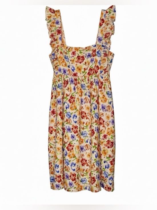 Storia Dresses & Skirts - Storia The Rosemary Babydoll Mini Dress Multicolor Floral Ruffle Straps | EUC